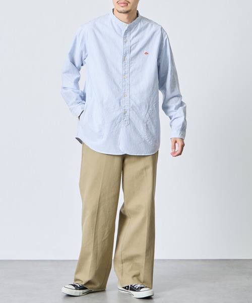 DANTON（ダントン）の「[DANTON/ダントン] バンドカラー オックスフォードシャツ(ストライプ)（シャツ/ブラウス・レディース・ブルー・40/38/42）」の19枚目の写真