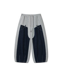 ANGLAN | Denim Double Sweat Balloon Pants - Melange Grey(その他パンツ)