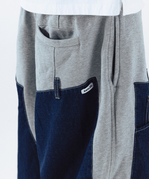 ANGLAN（アングラン）の「Denim Double Sweat Balloon Pants - Melange Grey（その他パンツ・メンズ・その他・FREE）」の8枚目の写真