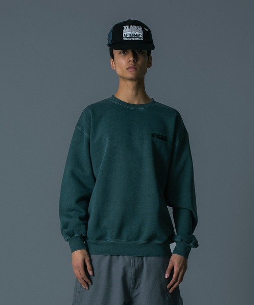 AFTERMATH(アフターマス)の「XLARGE×AFTERMATH CREWNECK SWEATSHIRT(スウェット・メンズ・グリーン/ブラック・S/XL/L/M)」の7枚目の写真