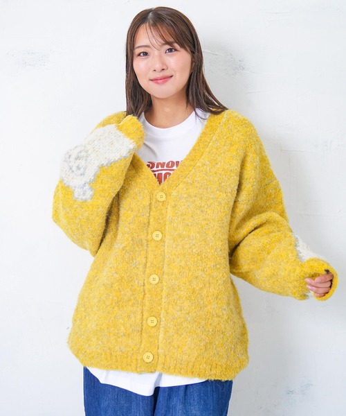 ScoLar Parity（スカラーパリティ）の「353143：ひつじネコのシャギーニットカーディガン（カーディガン/ボレロ・レディース・ブルー/ブラック/イエロー・M）」の3枚目の写真