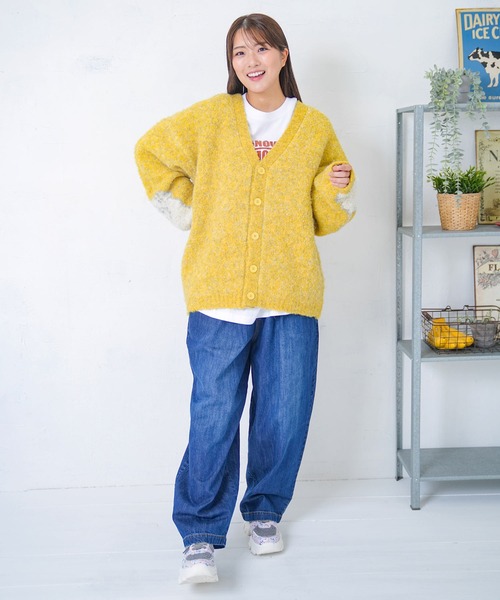 ScoLar Parity（スカラーパリティ）の「353143：ひつじネコのシャギーニットカーディガン（カーディガン/ボレロ・レディース・ブルー/ブラック/イエロー・M）」の6枚目の写真