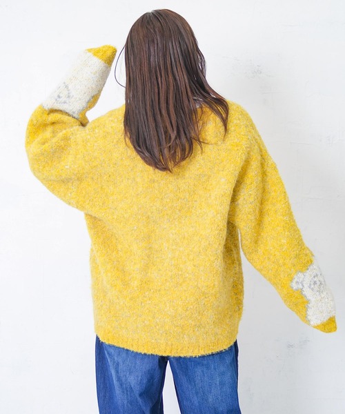 ScoLar Parity（スカラーパリティ）の「353143：ひつじネコのシャギーニットカーディガン（カーディガン/ボレロ・レディース・ブルー/ブラック/イエロー・M）」の10枚目の写真