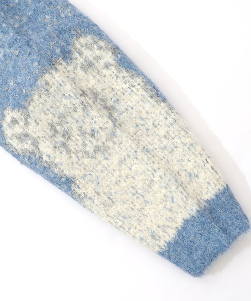 ScoLar Parity（スカラーパリティ）の「353143：ひつじネコのシャギーニットカーディガン（カーディガン/ボレロ・レディース・ブルー/ブラック/イエロー・M）」の17枚目の写真