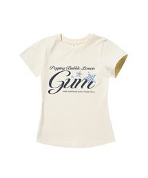 ポッピングガム スリムフィット半袖Tシャツ