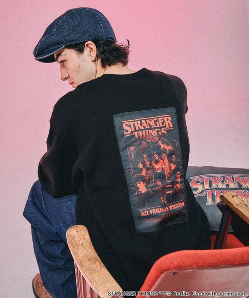 Stranger Things x ニコアンド ジャカードニット L STRANGER THINGS】コラボジャカードニットプルオーバー（ニット