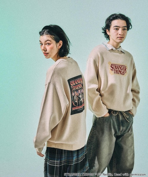 ニコアンド 【STRANGER THINGS】コラボジャカードニットプルオーバー STRANGER THINGS】コラボジャカードニットプルオーバー（ニット