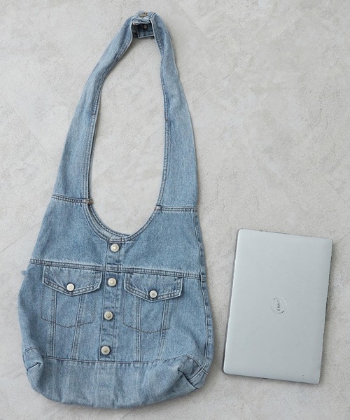 SOMETHING（サムシング）の「【GISELe 4月号掲載】atelier SOMETHING JACKET DETAIL BAG (BIG)/バッグ（トートバッグ・レディース・ブルー・FREE）」の9枚目の写真