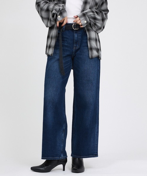 Healthy denim(ヘルシーデニム)の「【Healthy denim / ヘルシーデニム】Pink Pepper Midrise / ピンクペッパー ミッドライズ / ストレートデニム(デニムパンツ・レディース・インディゴブルー/ダークネイビー・25/24/23)」の1枚目の写真