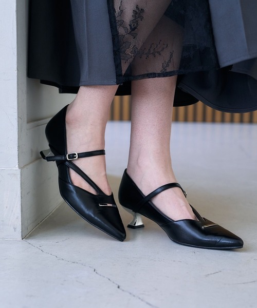 HARE（ハレ）の「メタルヒールパンプス(HARE)（パンプス・レディース・ブラック・MEDIUM/LARGE）」の6枚目の写真