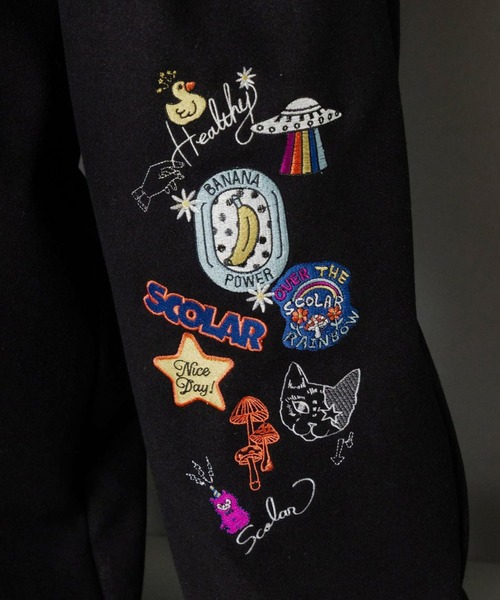 セール】ScoLar(スカラー) POP刺繍起毛あったかパンツ(その他パンツ セール】ScoLar(スカラー) POP刺繍起毛あったかパンツ(その他パンツ