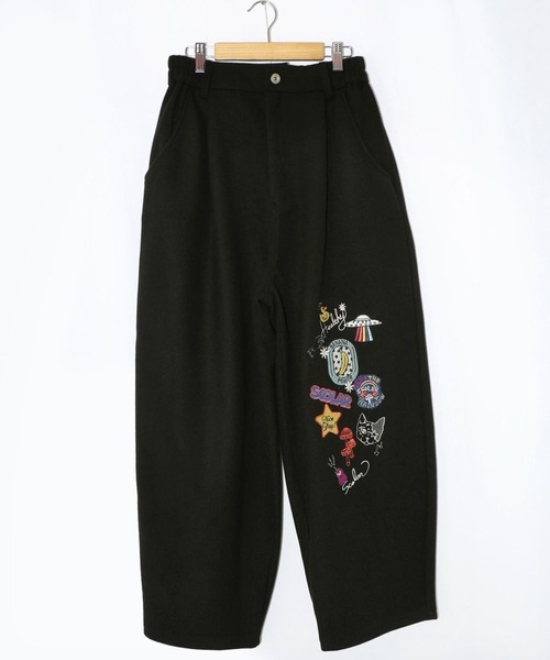 ScoLar(スカラー) POP刺繍起毛あったかパンツ（その他パンツ）｜ScoLar