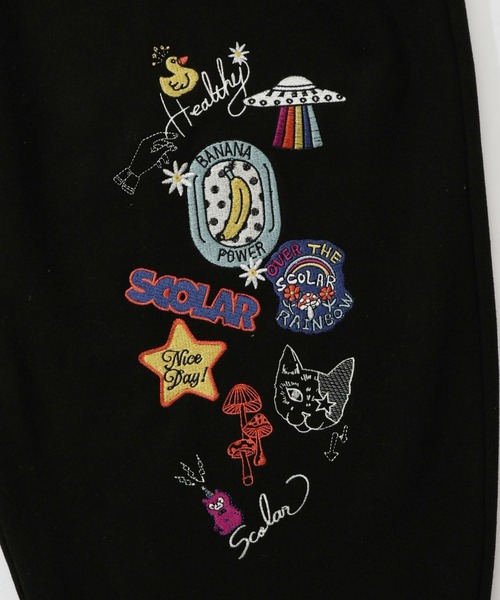 ScoLar(スカラー) POP刺繍起毛あったかパンツ（その他パンツ）｜ScoLar