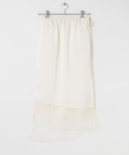 SENSE OF PLACE by URBAN RESEARCH（センスオブプレイスバイアーバンリサーチ）の「アシメレースヘムスカート（スカート・レディース・ブラック/アイボリー・ONE）」の17枚目の写真