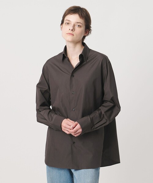 LOEFF(ロエフ)の「<LOEFF>コットン ブロード レギュラーカラーシャツ(シャツ/ブラウス・レディース・ホワイト/コバルトブルー/ネイビー/ライトブルー/ブラウン系・0/1)」の3枚目の写真