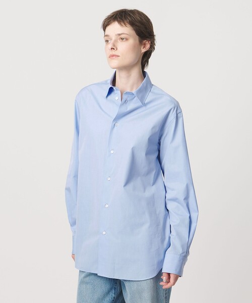 LOEFF(ロエフ)の「<LOEFF>コットン ブロード レギュラーカラーシャツ(シャツ/ブラウス・レディース・ホワイト/コバルトブルー/ネイビー/ライトブルー/ブラウン系・0/1)」の4枚目の写真