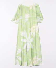 【Maunaloa】Ocean Blue Bird ティアレトアスリーブドレス