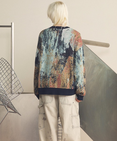 MAISON SPECIAL（メゾンスペシャル）の「《UNISEX》Abstract Jacquard Prime-Over Crew Neck Knit Pullover/アブストラクトジャガードプライムオーバークルーネックニットプルオーバー【MAISON SPECIAL/メゾンスペシャル】（ニット/セーター・メンズ・その他1/その他2・0/1/2）」の8枚目の写真