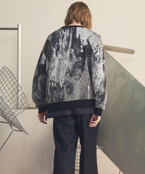 MAISON SPECIAL（メゾンスペシャル）の「《UNISEX》Abstract Jacquard Prime-Over Crew Neck Knit Pullover/アブストラクトジャガードプライムオーバークルーネックニットプルオーバー【MAISON SPECIAL/メゾンスペシャル】（ニット/セーター・メンズ・その他1/その他2・0/1/2）」の13枚目の写真