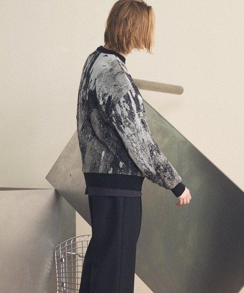 MAISON SPECIAL（メゾンスペシャル）の「《UNISEX》Abstract Jacquard Prime-Over Crew Neck Knit Pullover/アブストラクトジャガードプライムオーバークルーネックニットプルオーバー【MAISON SPECIAL/メゾンスペシャル】（ニット/セーター・メンズ・その他1/その他2・0/1/2）」の12枚目の写真