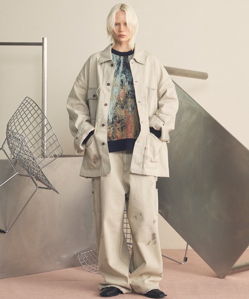 MAISON SPECIAL（メゾンスペシャル）の「《UNISEX》Abstract Jacquard Prime-Over Crew Neck Knit Pullover/アブストラクトジャガードプライムオーバークルーネックニットプルオーバー【MAISON SPECIAL/メゾンスペシャル】（ニット/セーター・メンズ・その他1/その他2・0/1/2）」の4枚目の写真