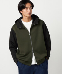 COMME CA ISM（コムサイズム）の「ヘリンボーンコンビ フーデッドブルゾン（ブルゾン）」