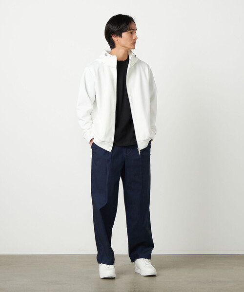 COMME CA ISM（コムサイズム）の「ヘリンボーンコンビ フーデッドブルゾン（ブルゾン・メンズ・ブラック/ホワイト/カーキ・MEDIUM/LARGE）」の4枚目の写真