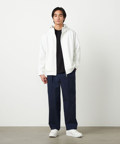 COMME CA ISM（コムサイズム）の「ヘリンボーンコンビ フーデッドブルゾン（ブルゾン・メンズ・ブラック/ホワイト/カーキ・MEDIUM/LARGE）」の5枚目の写真