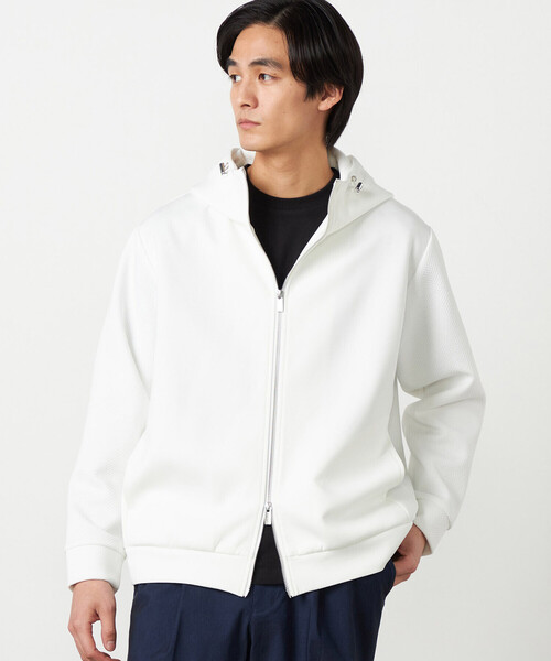 COMME CA ISM（コムサイズム）の「ヘリンボーンコンビ フーデッドブルゾン（ブルゾン・メンズ・ブラック/ホワイト/カーキ・MEDIUM/LARGE）」の11枚目の写真