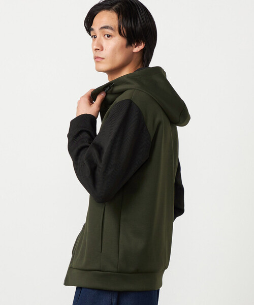COMME CA ISM（コムサイズム）の「ヘリンボーンコンビ フーデッドブルゾン（ブルゾン・メンズ・ブラック/ホワイト/カーキ・MEDIUM/LARGE）」の19枚目の写真