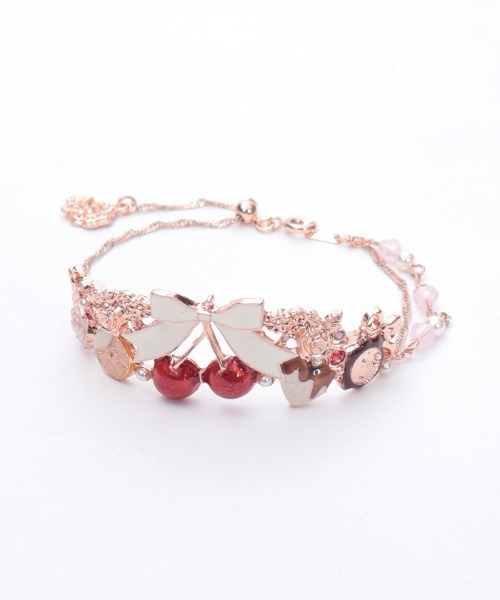 axes femme(アクシーズファム)の「ディヴェールショコラブレス(ブレスレット・レディース・ピンク/ゴールド・FREE)」の4枚目の写真