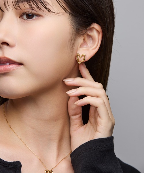 norme（ノーム）の「【SILVER925】ノーム オープン ハート ピアス /  norme open heart pierce（ピアス（両耳用）・レディース・ゴールド・FREE）」の10枚目の写真