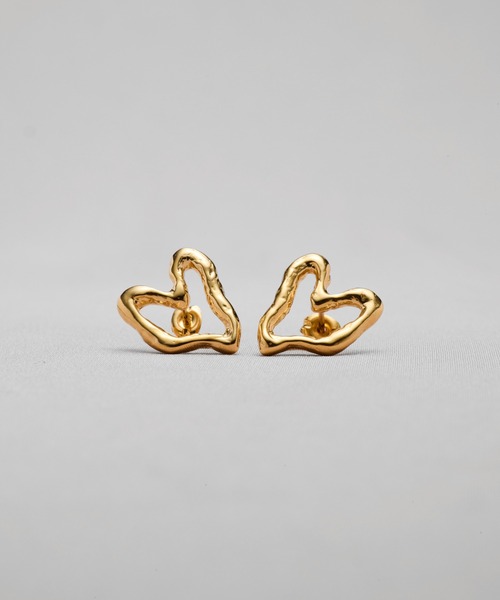 norme（ノーム）の「【SILVER925】ノーム オープン ハート ピアス /  norme open heart pierce（ピアス（両耳用）・レディース・ゴールド・FREE）」の5枚目の写真