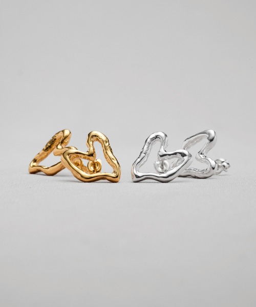 norme（ノーム）の「【SILVER925】ノーム オープン ハート ピアス /  norme open heart pierce（ピアス（両耳用）・レディース・ゴールド・FREE）」の6枚目の写真