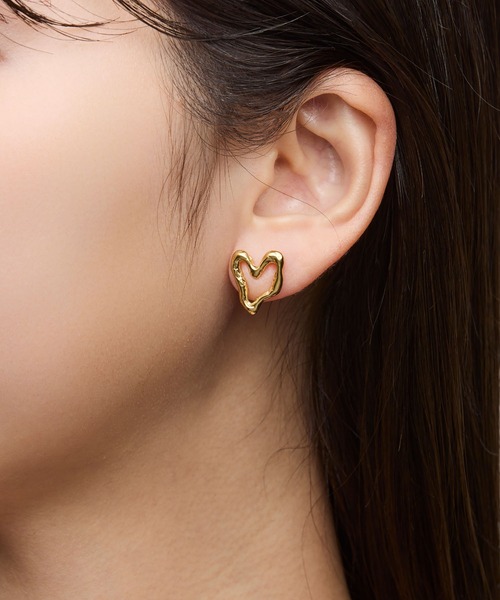 norme（ノーム）の「【SILVER925】ノーム オープン ハート ピアス /  norme open heart pierce（ピアス（両耳用）・レディース・ゴールド・FREE）」の8枚目の写真
