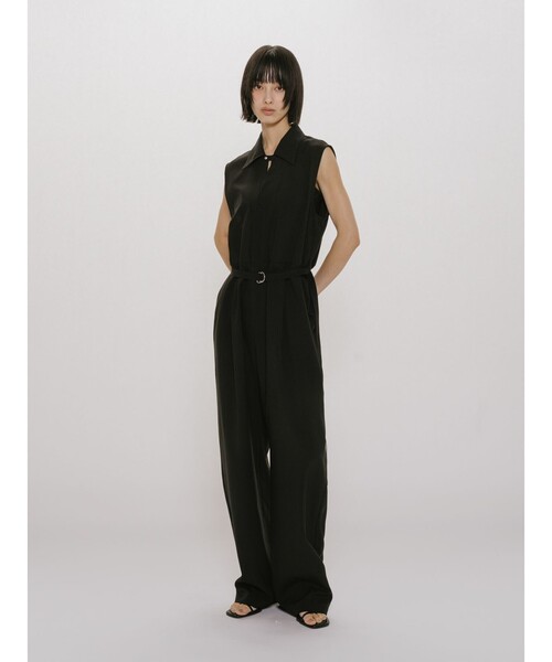 MIDIUMISOLID(ミディウミソリッド)の「MIDIUMISOLID for Ladies スキッパージャンプスーツ(その他パンツ・レディース・チャコールグレー/ブラック/ベージュ・36/38)」の9枚目の写真