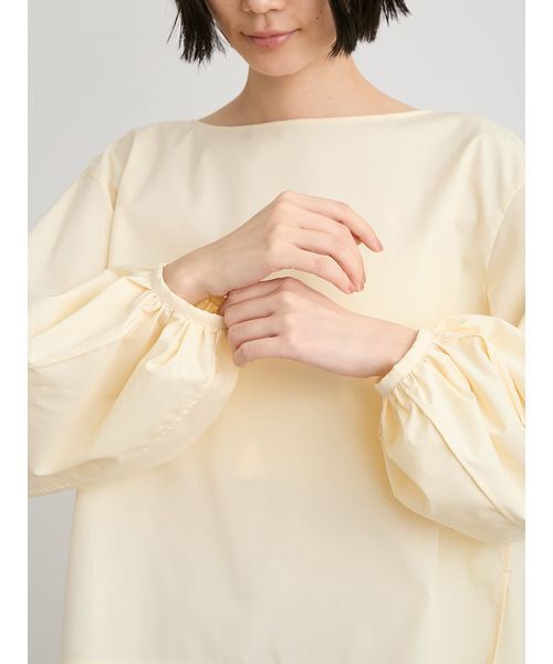 MIESROHE(ミースロエ)の「【洗える】UVカットボリュームスリーブブラウス(シャツ/ブラウス・レディース・ストライプ/イエロー/ホワイト・F)」の9枚目の写真
