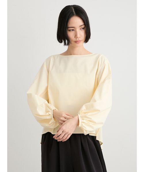 MIESROHE(ミースロエ)の「【洗える】UVカットボリュームスリーブブラウス(シャツ/ブラウス・レディース・ストライプ/イエロー/ホワイト・F)」の12枚目の写真