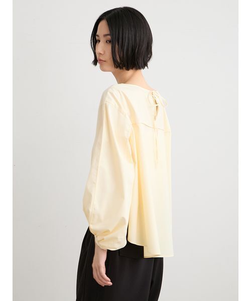 MIESROHE(ミースロエ)の「【洗える】UVカットボリュームスリーブブラウス(シャツ/ブラウス・レディース・ストライプ/イエロー/ホワイト・F)」の13枚目の写真