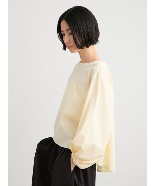 MIESROHE(ミースロエ)の「【洗える】UVカットボリュームスリーブブラウス(シャツ/ブラウス・レディース・ストライプ/イエロー/ホワイト・F)」の14枚目の写真