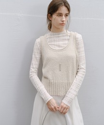 tageechita（タジチタ）の「【tageechita】ローゲージ 杢ニット タンクトップベスト（ベスト）」