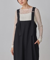 hunch（ハンチ）の「杢調 前後2WAY サロペット　セレモニー/オケージョン/オフィスカジュアル対応（サロペット/オーバーオール）」