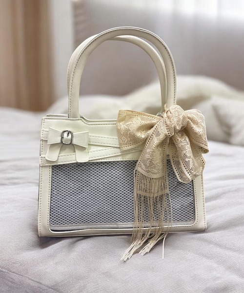 VIBGYOR(ヴィブジョー)の「oshipic/推し活 フラワー レース リボン 推しカラー アレンジ ミニスカーフ S0040(バンダナ/スカーフ・レディース・パープル/ベージュ/イエロー/ネイビー/サーモンピンク/ピンク/ホワイト/レッド/ボルドー/グレー/オレンジ系その他/ベビーピンク/アイボリー/ブラック/ピンク系その他・FREE)」の3枚目の写真