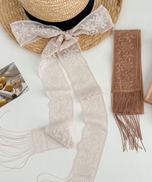 VIBGYOR(ヴィブジョー)の「oshipic/推し活 フラワー レース リボン 推しカラー アレンジ ミニスカーフ S0040(バンダナ/スカーフ・レディース・パープル/ベージュ/イエロー/ネイビー/サーモンピンク/ピンク/ホワイト/レッド/ボルドー/グレー/オレンジ系その他/ベビーピンク/アイボリー/ブラック/ピンク系その他・FREE)」の19枚目の写真