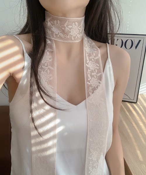 VIBGYOR(ヴィブジョー)の「oshipic/推し活 フラワー レース リボン 推しカラー アレンジ ミニスカーフ S0040(バンダナ/スカーフ・レディース・パープル/ベージュ/イエロー/ネイビー/サーモンピンク/ピンク/ホワイト/レッド/ボルドー/グレー/オレンジ系その他/ベビーピンク/アイボリー/ブラック/ピンク系その他・FREE)」の20枚目の写真