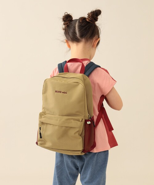 BEAMS mini(ビームスミニ)の「カラーデイパック 2026SS(バックパック/リュック・キッズ・グリーン/ピンク/ベージュ・ONE SIZE)」の2枚目の写真