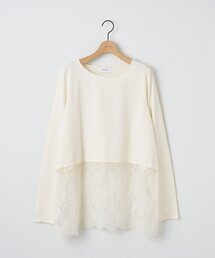 【WEB限定】裾レースロングスリーブ