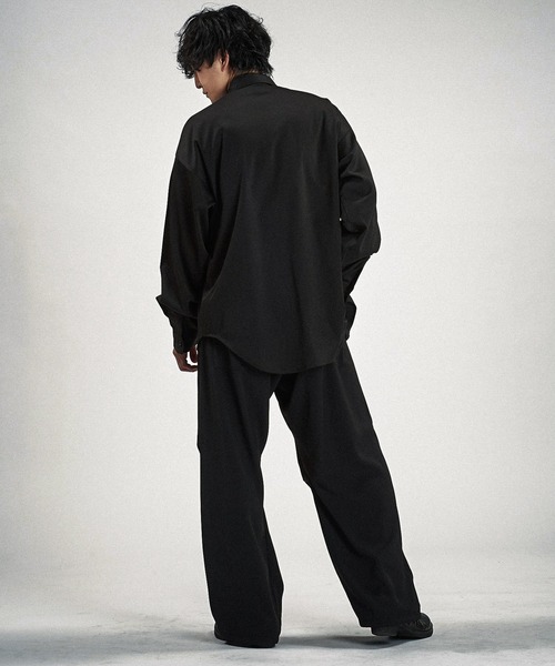 NO ID.（ノーアイディ）の「【NO ID.】Random Tuck Big Shirt / ランダム タック ビッグ シャツ（シャツ/ブラウス・メンズ・ブラック/グレー/ホワイト・ONE SIZE）」の22枚目の写真