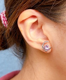 gargle（ガーグル）の「gargle ガーグル：HARU:ME シリーズ　ハルミー16　月　ハート　シールピアス　イヤリング(貼るピアス)（イヤリング）」