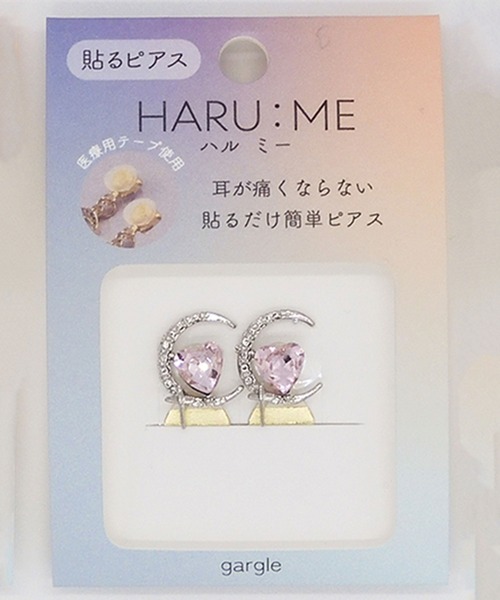 gargle（ガーグル）の「gargle ガーグル：HARU:ME シリーズ　ハルミー16　月　ハート　シールピアス　イヤリング(貼るピアス)（イヤリング・レディース・ブラック/パープル/ピンク・FREE）」の3枚目の写真